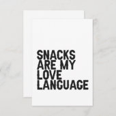 Snacks zijn mijn Love Language Funny Food lover Gi Bedankkaart (Voorkant / Achterkant)