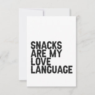 Snacks zijn mijn Love Language Funny Food lover Gi Bedankkaart