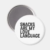 Snacks zijn mijn Love Language Funny Food lover Gi Magneet (Voorkant / Achterkant)