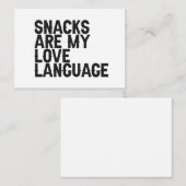 Snacks zijn mijn Love Language Funny Food lover Gi Notitiekaartje (Voorkant / Achterkant)