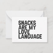 Snacks zijn mijn Love Language Funny Food lover Gi Notitiekaartje (Voorkant)