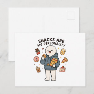 Snacks Zijn Mijn Persoonlijkheid Funny Snack Liefh Briefkaart