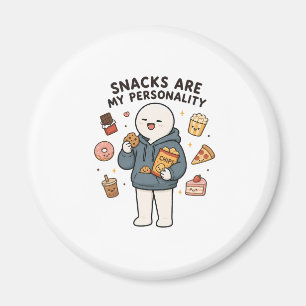 Snacks Zijn Mijn Persoonlijkheid Funny Snack Liefh Magneet