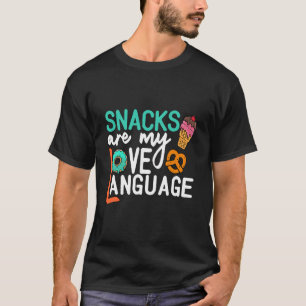 Snacks zijn My Love Language Retro  Gezegde F T-shirt