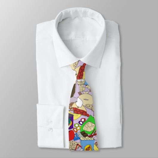 Snacktime paars stropdas (Gebonden)