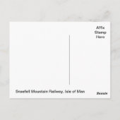 Snaefell Mountain Railway, Isle of Man Briefkaart (Achterkant)