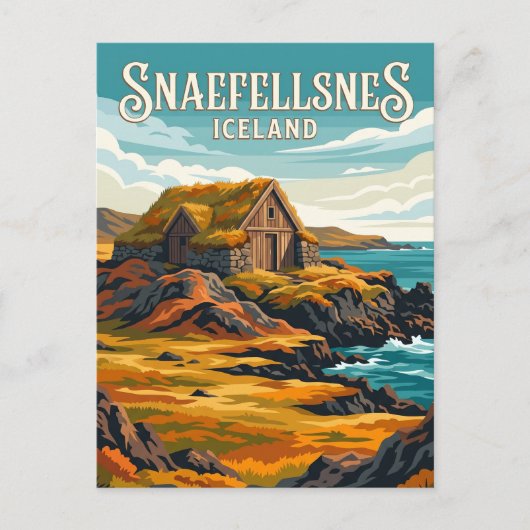 Snaefellsnes Schiereiland IJsland Briefkaart (Voorkant)