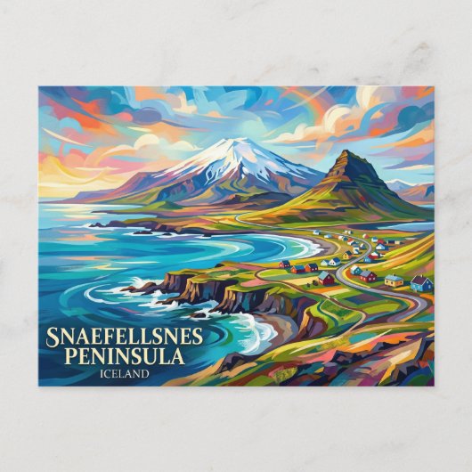 Snaefellsnes Schiereiland IJsland Briefkaart (Voorkant)