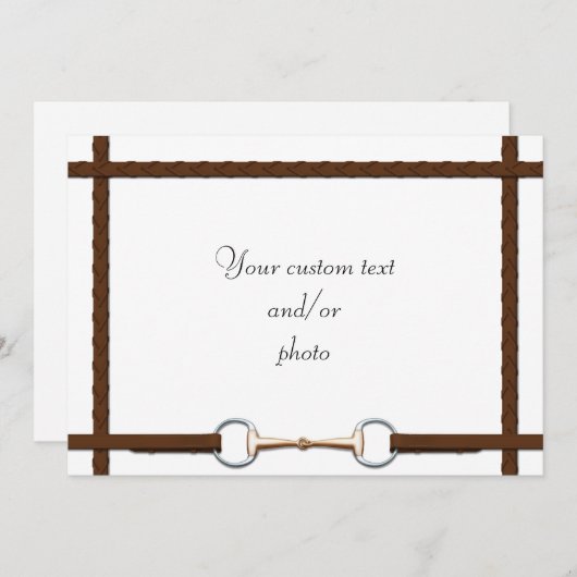 Snaffle Bit & Laced Reins All-Purpose Photo Feestdagenkaart (Voorkant / Achterkant)