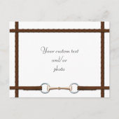 Snaffle Bit & Laced Reins Custom Horse Photo Briefkaart (Voorkant)