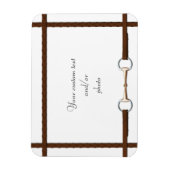 Snaffle Bit & Laced Reins Custom Horse Photo Magneet (Verticaal)