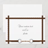 Snaffle Bit & Laced Reins Equestrian Horse Foto Bedankkaart (Voorkant / Achterkant)
