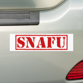 SNAFU BUMPERSTICKER (Op auto)