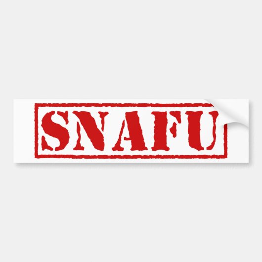 SNAFU BUMPERSTICKER (Voorkant)