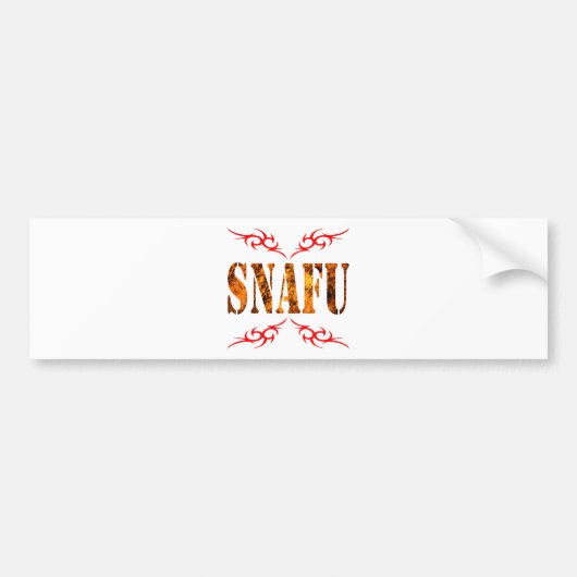 SNAFU BUMPERSTICKER (Voorkant)