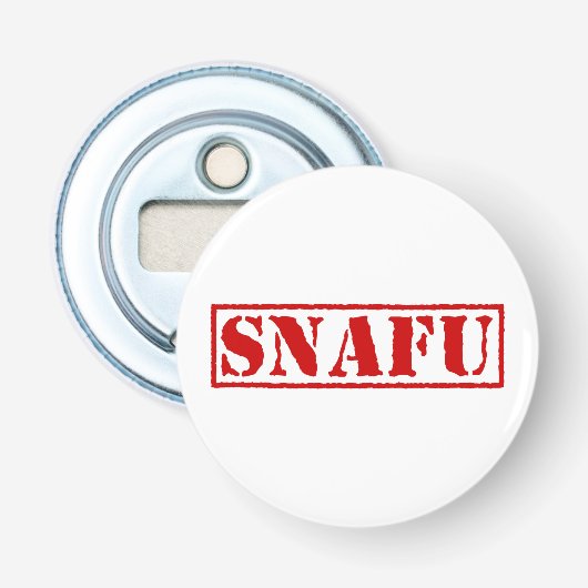 SNAFU BUTTON FLESOPENER (Voorkant)