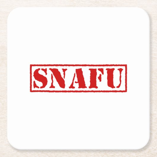 SNAFU KARTONNEN ONDERZETTERS (Voorkant)