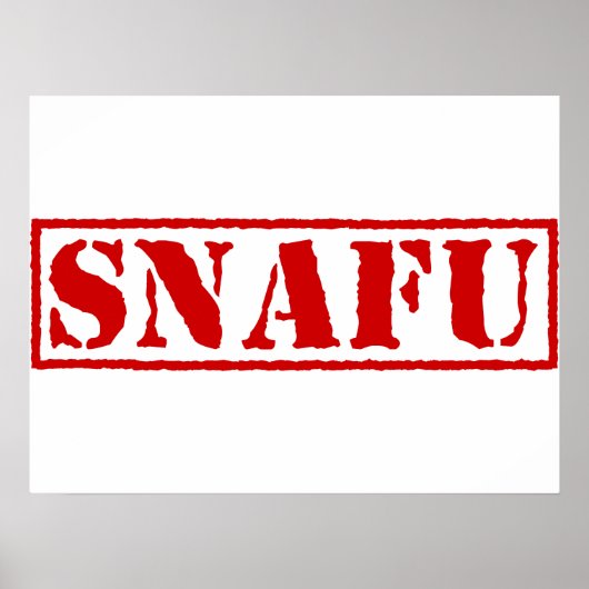 SNAFU POSTER (Voorkant)