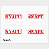 SNAFU RECHTHOEKIGE STICKER (Vel)