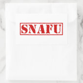 SNAFU RECHTHOEKIGE STICKER (Tas)