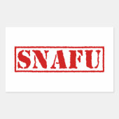 SNAFU RECHTHOEKIGE STICKER (Voorkant)