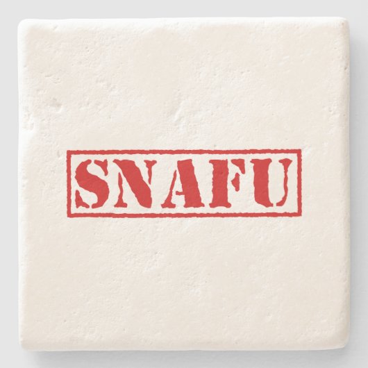 SNAFU STENEN ONDERZETTER (Voorkant)