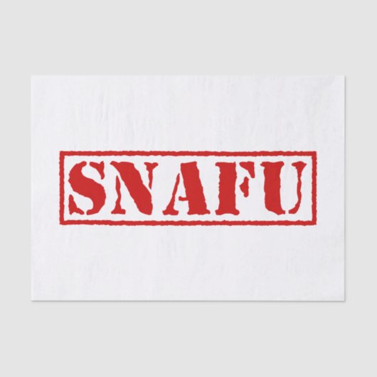 SNAFU TISSUEPAPIER (Voorkant)
