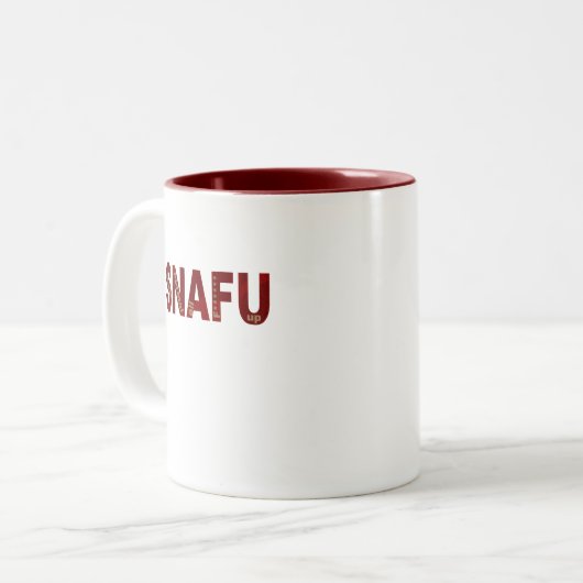 SNAFU TWEEKLEURIGE KOFFIEMOK (Voorkant links)