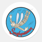 Snafuperman Tony LeVier Insignia Ronde Sticker (Voorkant)
