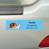 Snagelafbeelding cartoon bumpersticker (Op auto)