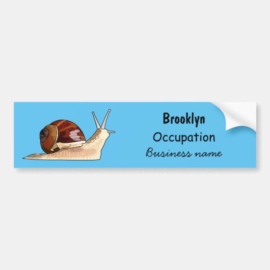 Snagelafbeelding cartoon bumpersticker (Voorkant)