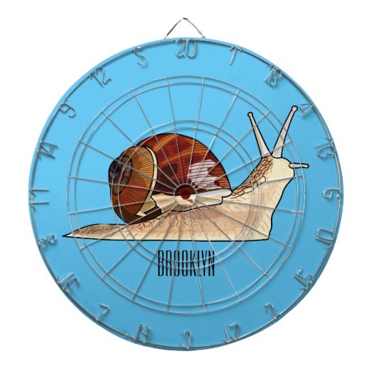 Snagelafbeelding cartoon dartbord (Voorkant)