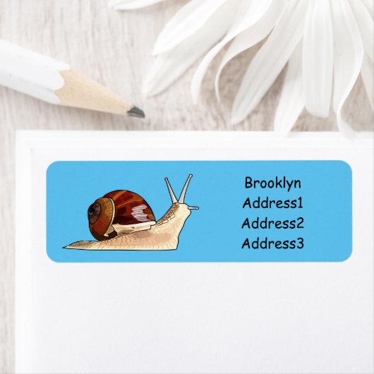 Snagelafbeelding cartoon etiket (Insitu)