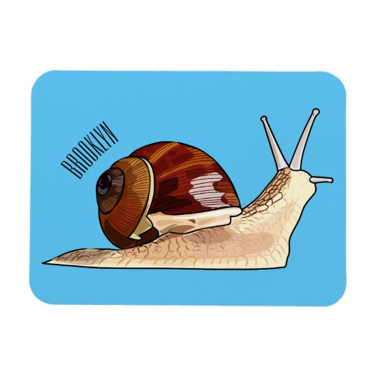 Snagelafbeelding cartoon magneet (Horizontaal)