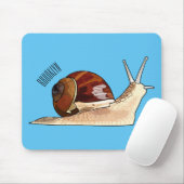 Snagelafbeelding cartoon muismat (Met muis)