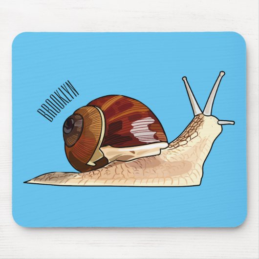 Snagelafbeelding cartoon muismat (Voorkant)