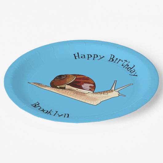 Snagelafbeelding cartoon papieren bordje (Gekanteld)