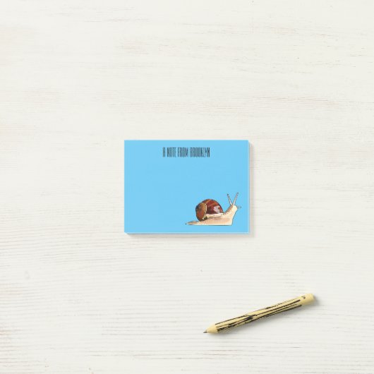Snagelafbeelding cartoon post-it® notes (Op bureau)