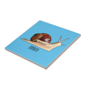 Snagelafbeelding cartoon tegeltje (Zijkant)