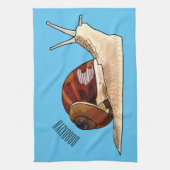 Snagelafbeelding cartoon theedoek (Verticaal)