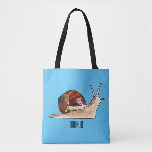 Snagelafbeelding cartoon tote bag (Voorkant)