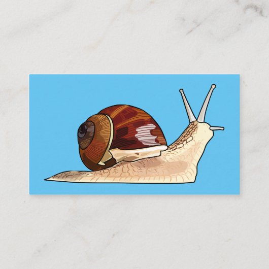 Snagelafbeelding cartoon visitekaartje (Achterkant)