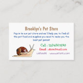 Snagelafbeelding cartoon visitekaartje (Voorkant)