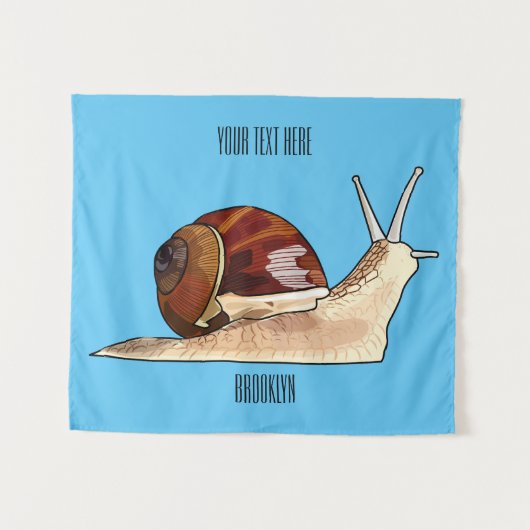 Snagelafbeelding cartoon wandkleed (Voorkant (horizontaal))