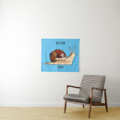 Snagelafbeelding cartoon wandkleed (In Situ (horizontaal))