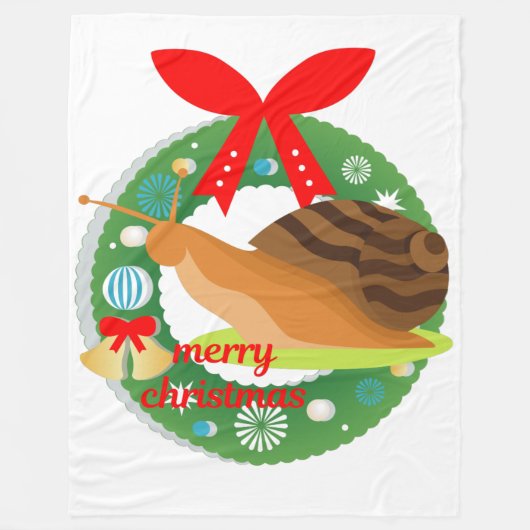snageldeken voor vrolijk kerstfeest fleece deken (Voorkant)