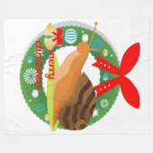 snageldeken voor vrolijk kerstfeest fleece deken (Voorkant (Horizontaal))