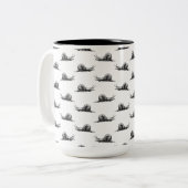 Snagelkunst KLANT ACHTERGROND KLEUR Tweekleurige Koffiemok (Voorkant links)