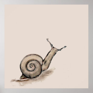 Snagelpastel, oorspronkelijke tekening, bevroren poster