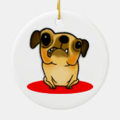Snaggle Tooth Pug Keramisch Ornament (Achterkant)